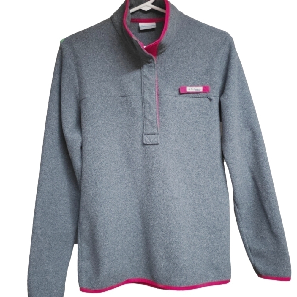 Columbia Gray Pfg Split Neck Jacket